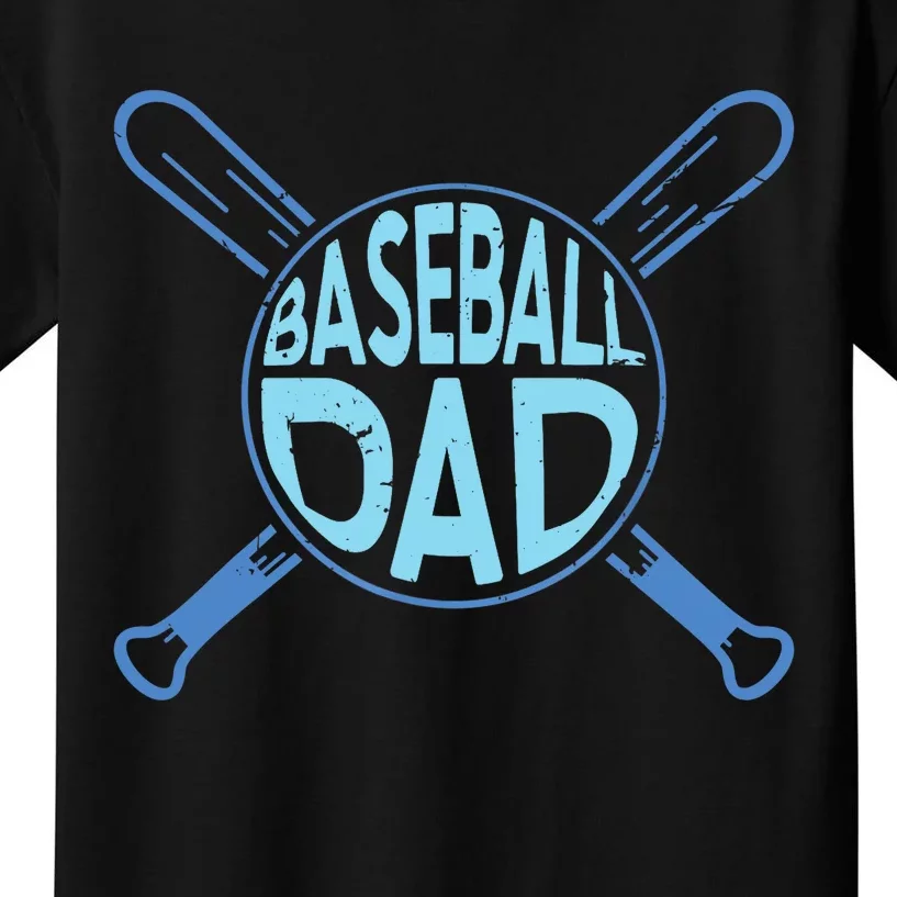 Baseball Dad Father Baseballer Daddy Papa Father's Day Kids T-Shirt