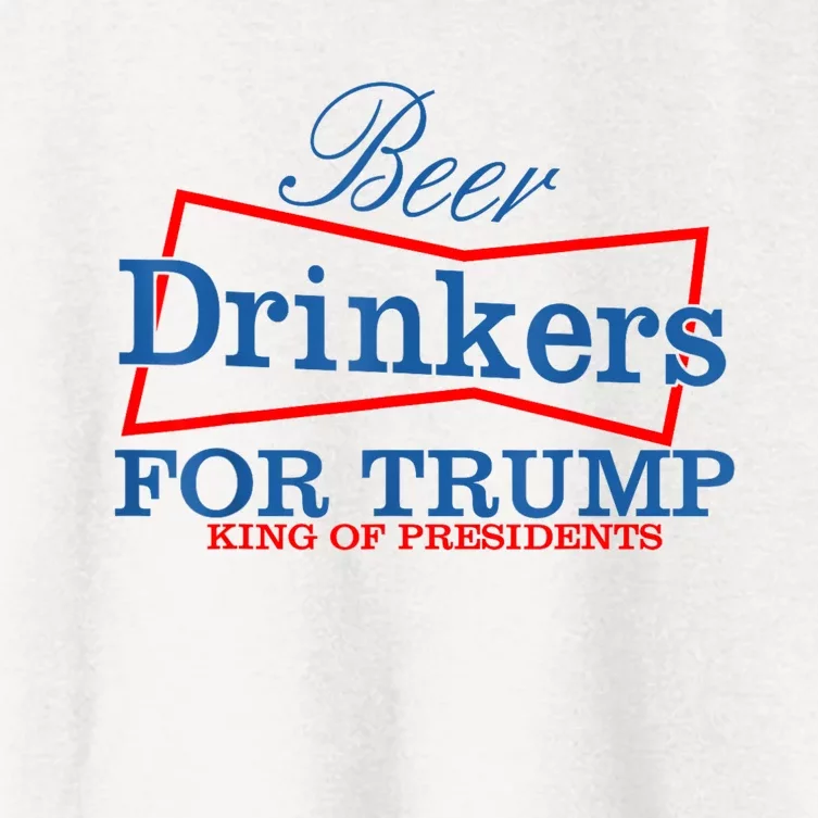 Beer Drinkers For Trump King Of Presidents Women's Crop Top Tee