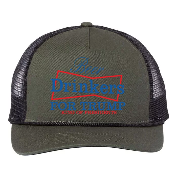 Beer Drinkers For Trump King Of Presidents Retro Rope Trucker Hat Cap