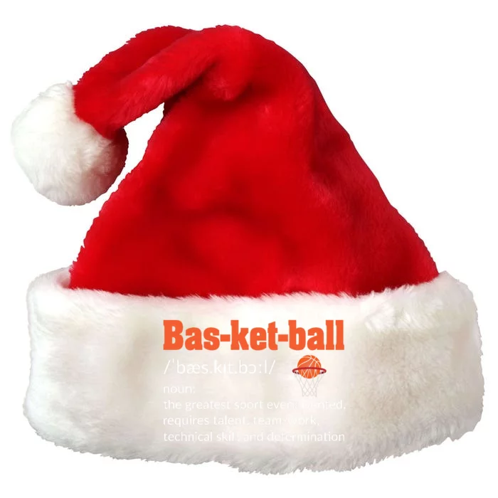 Basketball Definition For Basketball Team Sport Bball Premium Christmas Santa Hat