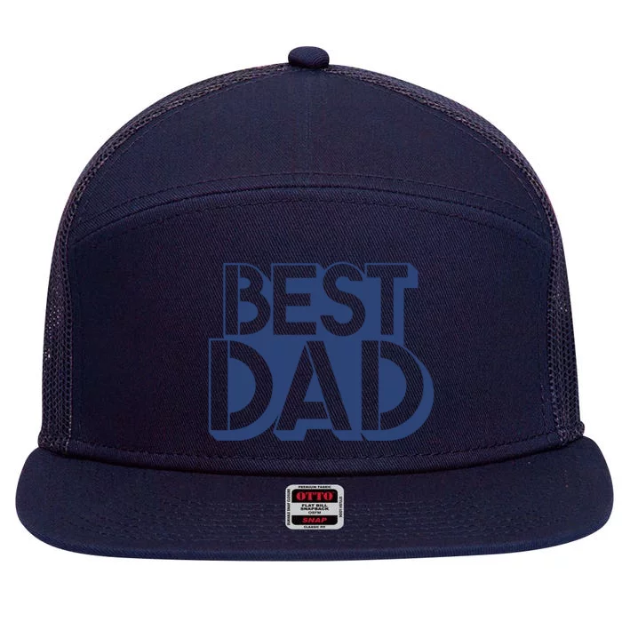 Best Dad Father's Day Gift 7 Panel Mesh Trucker Snapback Hat