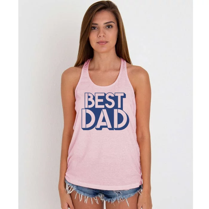 Best Dad Father's Day Gift Women's Knotted Racerback Tank