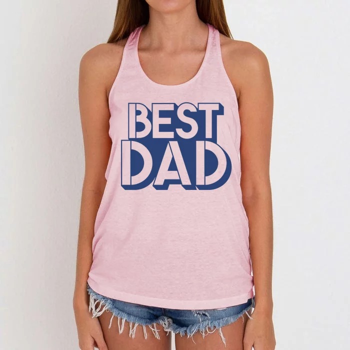 Best Dad Father's Day Gift Women's Knotted Racerback Tank