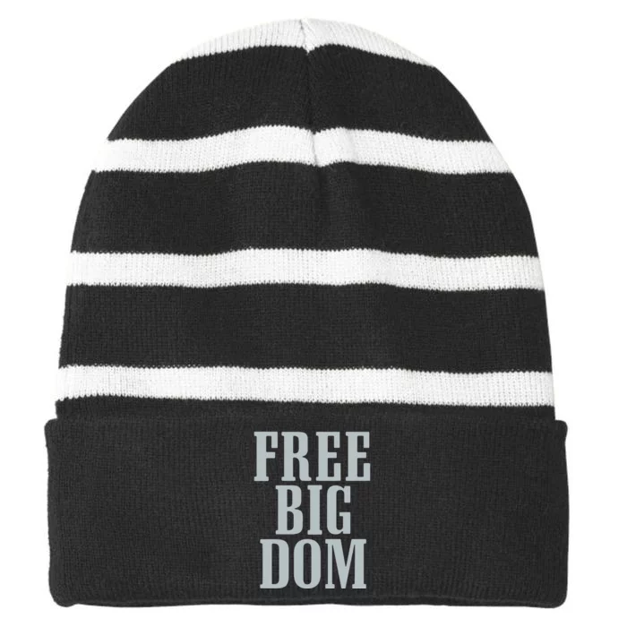 Big Dom Football Striped Beanie with Solid Band