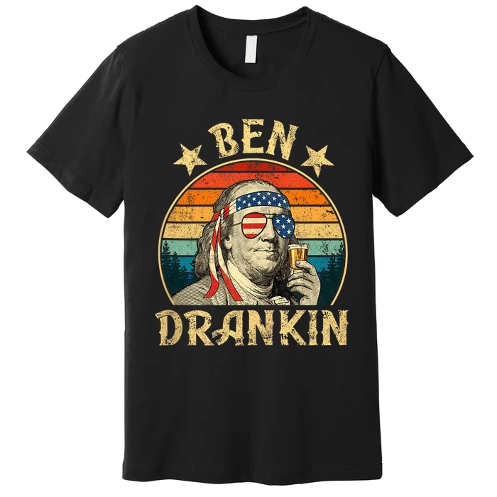 Ben Drankin Funny 4th Of July Vintage Retro Premium T-Shirt