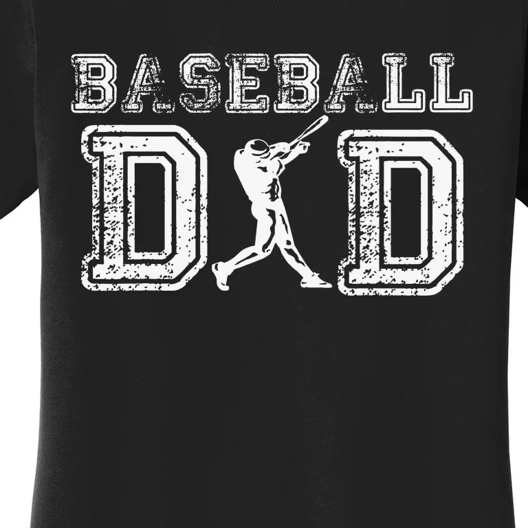 Baseball Dad Funny Fathers Day Gift For Daddy Papa Father Women's T-Shirt