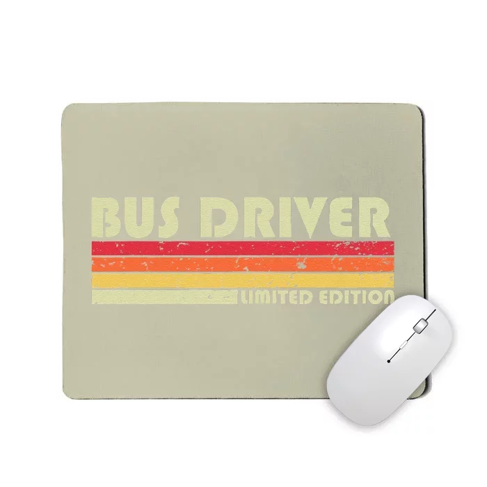 BUS DRIVER Funny Job Title Profession Birthday Worker Idea Mousepad