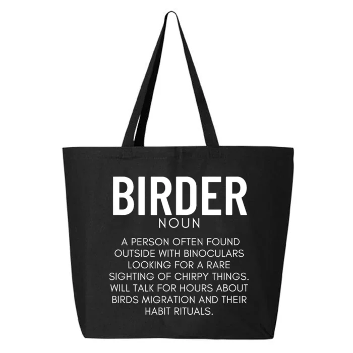 Birder Definition Funny Bird Watching 25L Jumbo Tote