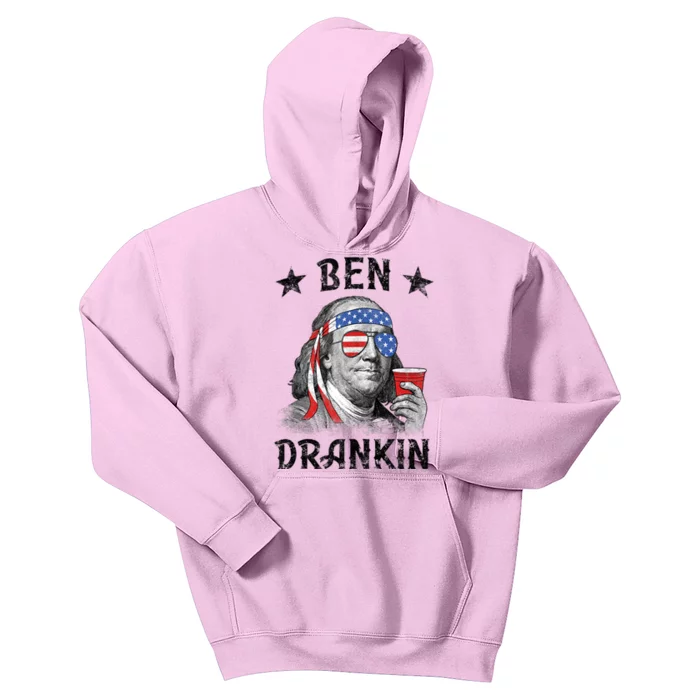 Ben Drankin Funny 4th Of July Kids Hoodie