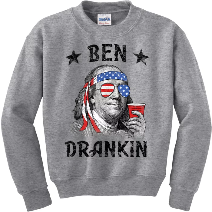 Ben Drankin Funny 4th Of July Kids Sweatshirt