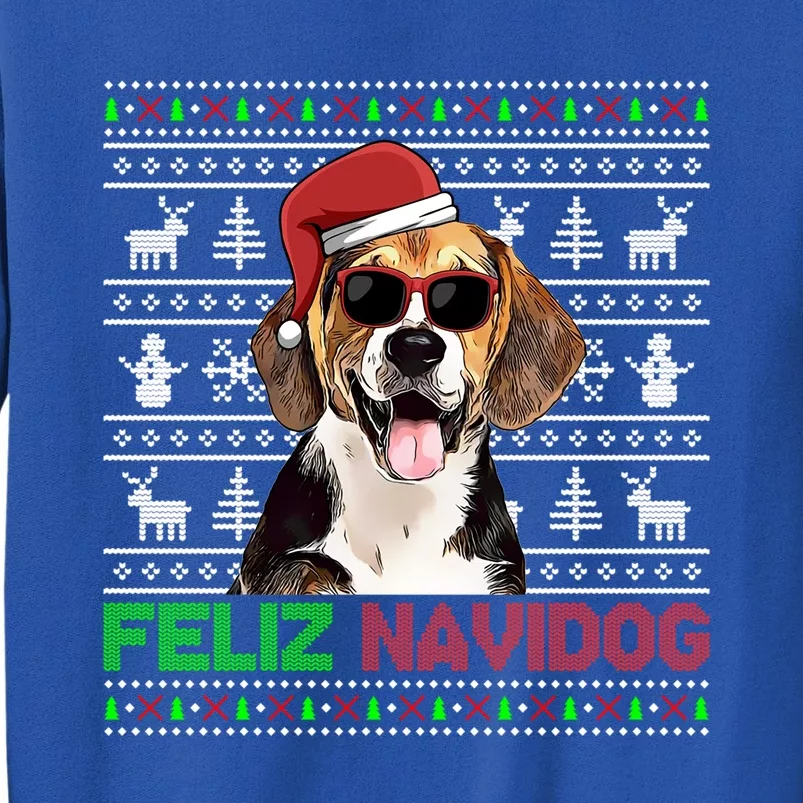 Beagle Dog Feliz Navidog Funny Christmas Gift Sweatshirt