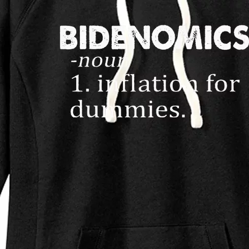 Bidenomics Definition Funny AntiBiden Women's Fleece Hoodie