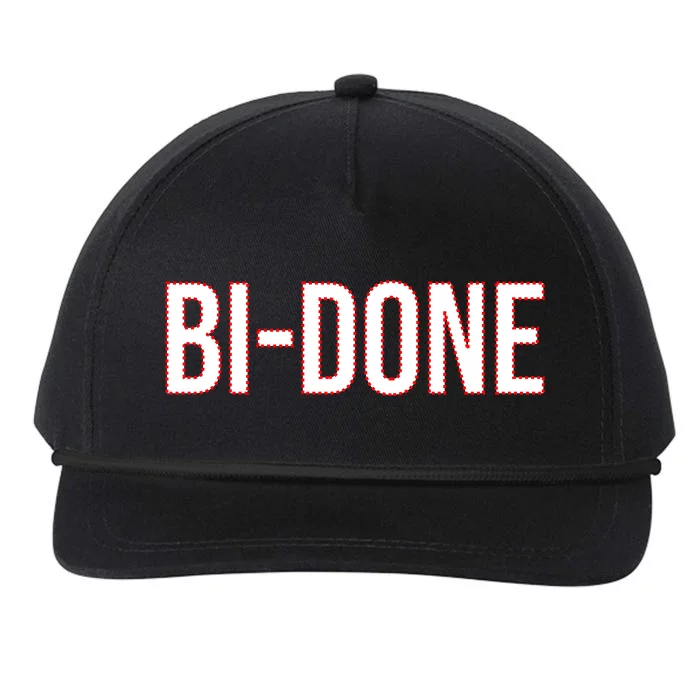 Bi Done Funny Joe Biden Done Snapback Five-Panel Rope Hat