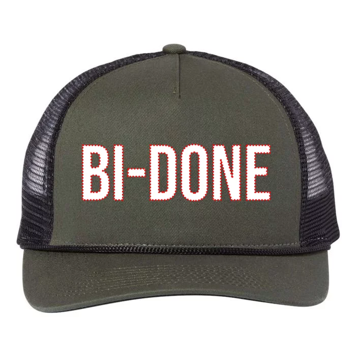 Bi Done Funny Joe Biden Done Retro Rope Trucker Hat Cap