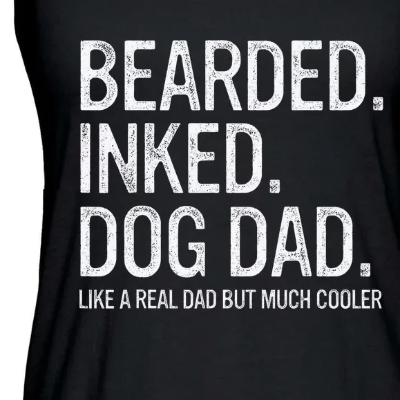 Bearded Dad Funny Beard Humor Father's Day Gift Idea Ladies Essential Flowy Tank