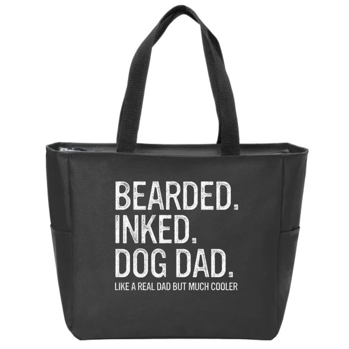 Bearded Dad Funny Beard Humor Father's Day Gift Idea Zip Tote Bag