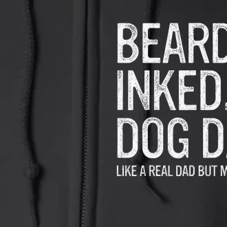 Bearded Dad Funny Beard Humor Father's Day Gift Idea Full Zip Hoodie