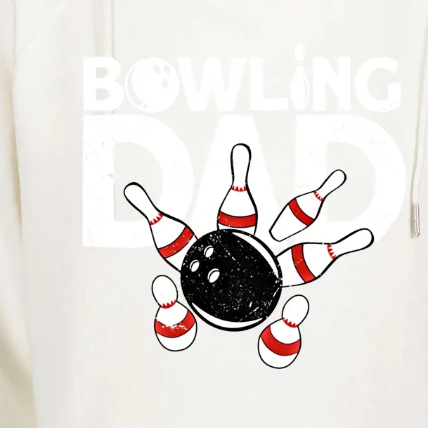 Bowling Dad Funny Bowling Player Bowler Bowling Cool Gift Womens Funnel Neck Pullover Hood