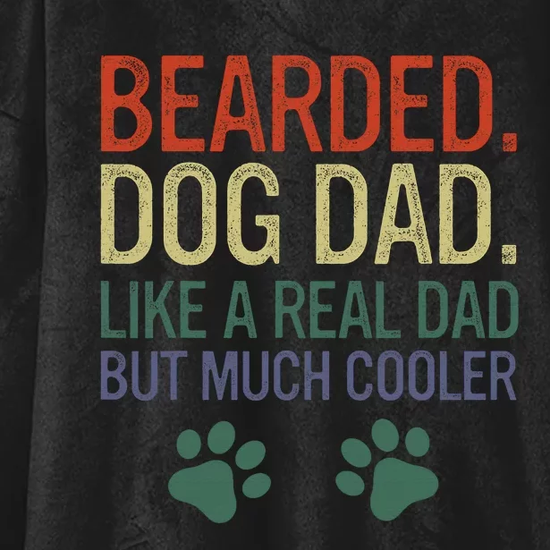 Bearded Dad Funny Beard Humor Father's Day Gift Idea Hooded Wearable Blanket