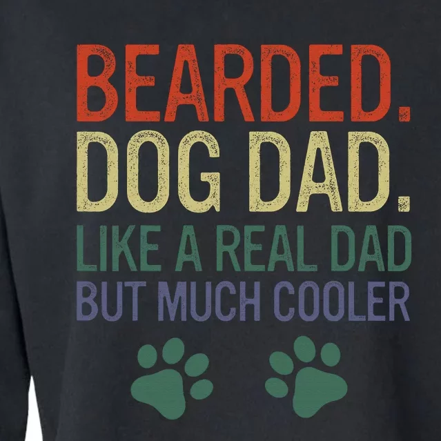 Bearded Dad Funny Beard Humor Father's Day Gift Idea Cropped Pullover Crew