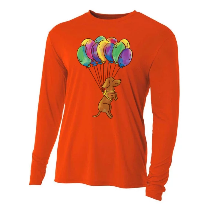 Balloon Dog Flying Cooling Performance Long Sleeve Crew