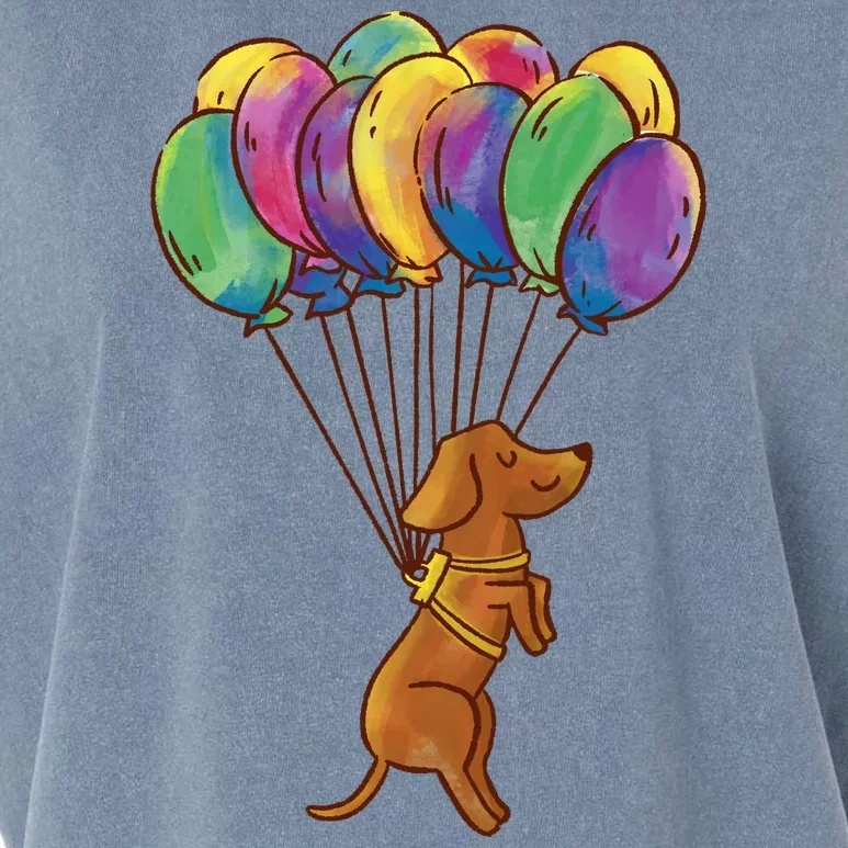 Balloon Dog Flying Garment-Dyed Women's Muscle Tee