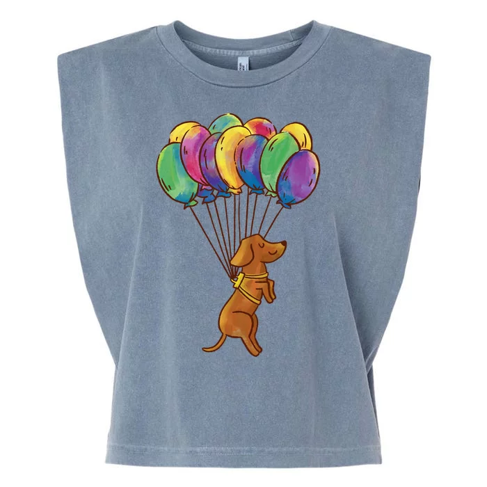 Balloon Dog Flying Garment-Dyed Women's Muscle Tee