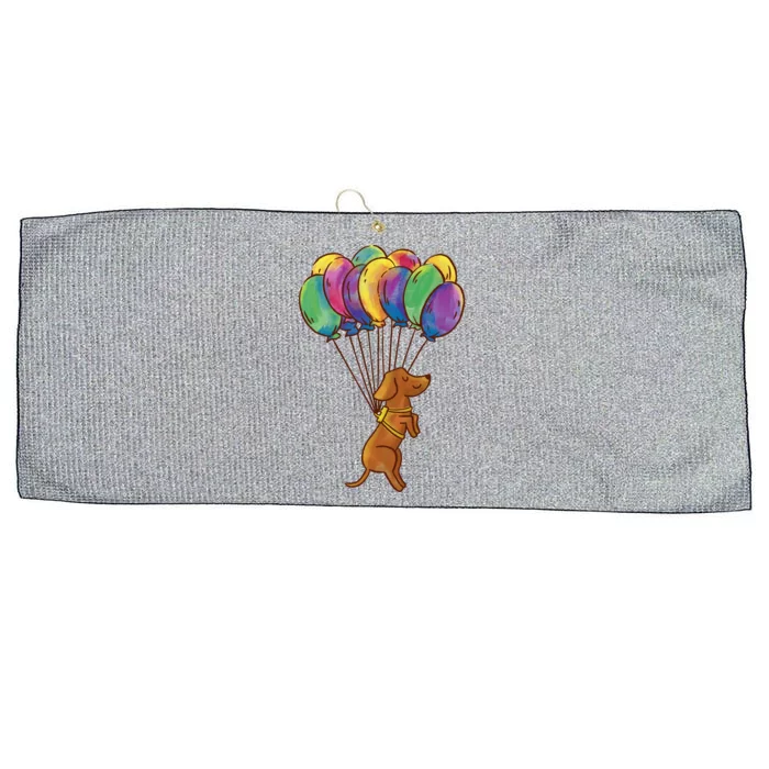 Balloon Dog Flying Large Microfiber Waffle Golf Towel