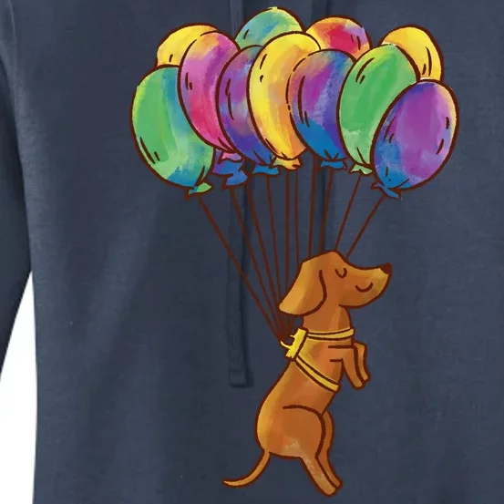 Balloon Dog Flying Women's Pullover Hoodie