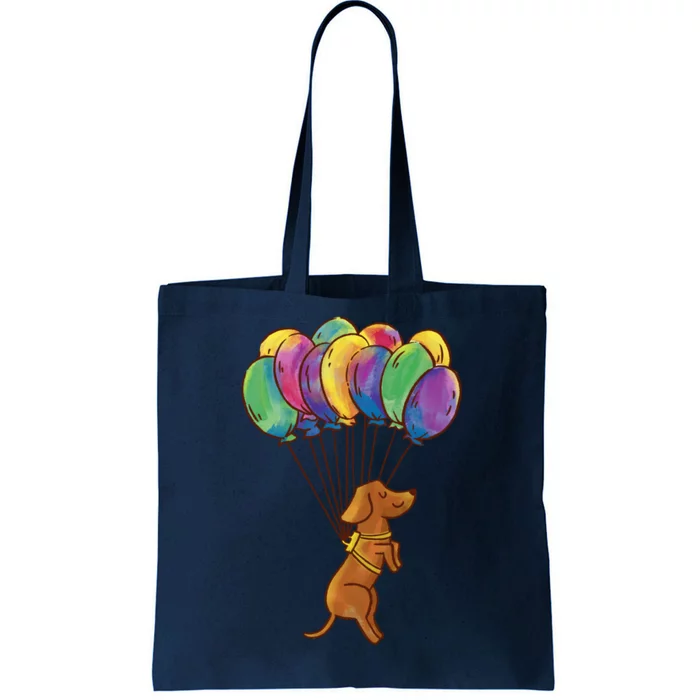 Balloon Dog Flying Tote Bag