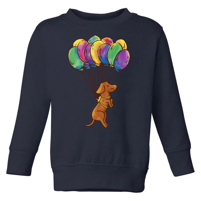 Balloon Dog Flying Toddler Sweatshirt