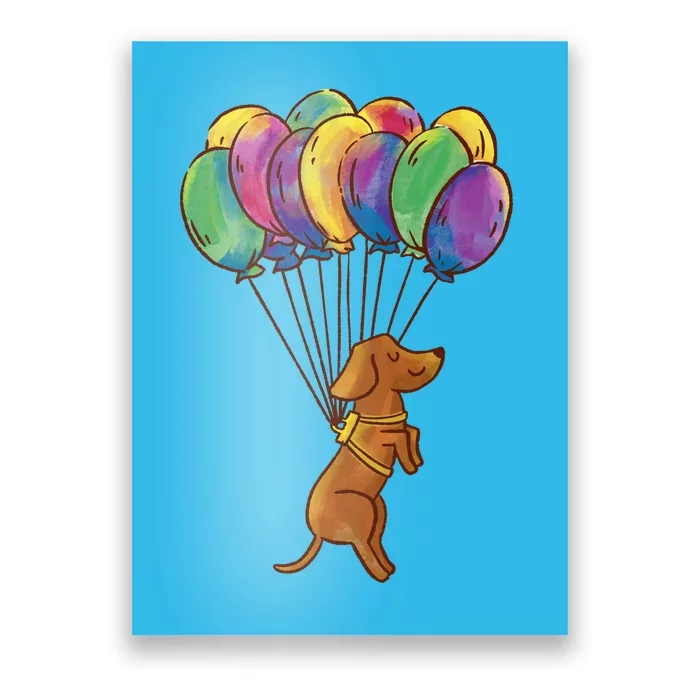 Colorful Balloon Dog Poster