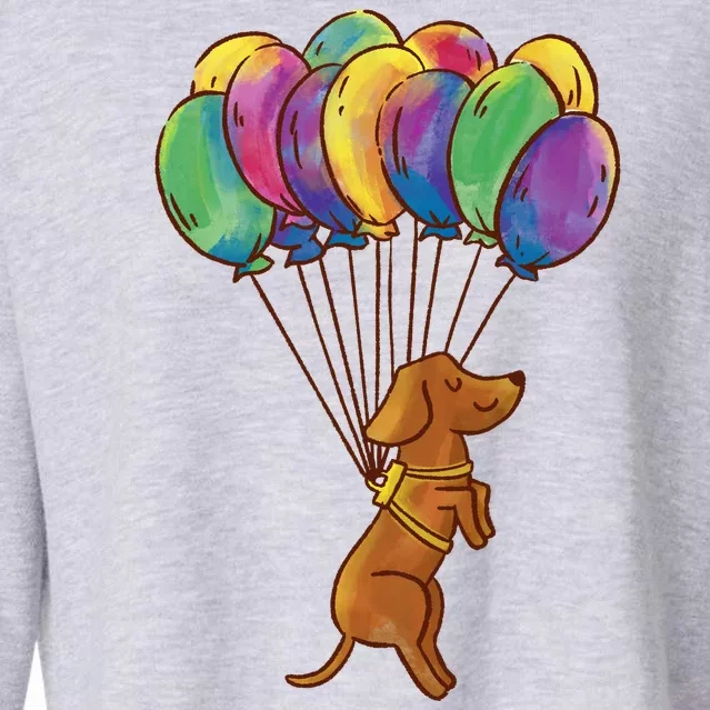 Balloon Dog Flying Cropped Pullover Crew