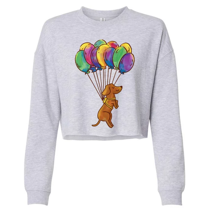 Balloon Dog Flying Cropped Pullover Crew