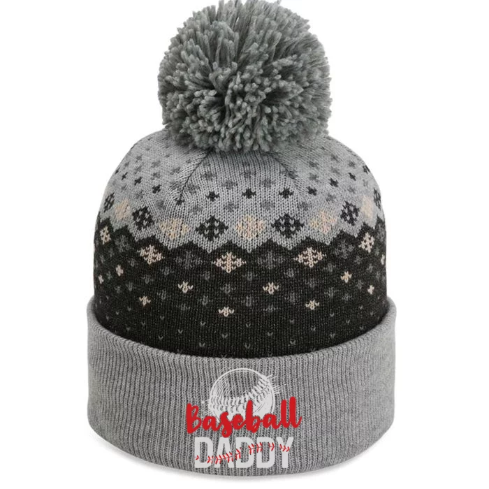 Baseball Daddy FatherS Day Dad Grandpa Baseball Lovers Meaningful Gift The Baniff Cuffed Pom Beanie