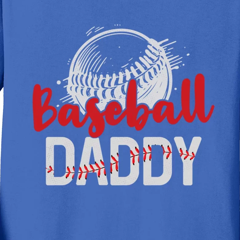 Baseball Daddy FatherS Day Dad Grandpa Baseball Lovers Meaningful Gift Kids Long Sleeve Shirt