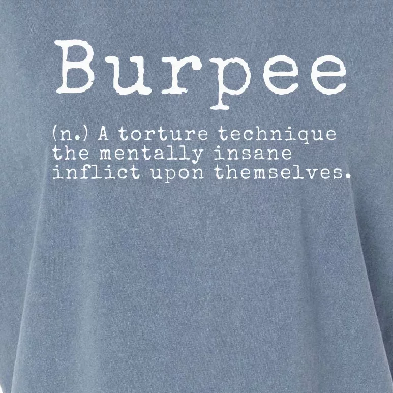 Burpee Definition Funny Workout Gift Garment-Dyed Women's Muscle Tee