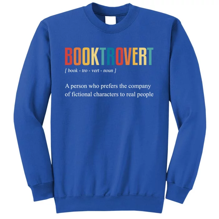 Booktrovert Definition Funny Book Day Love Vintage Gift Sweatshirt