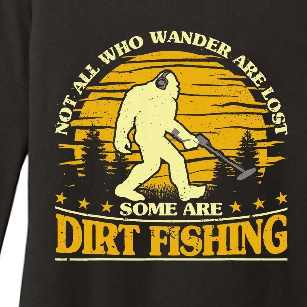 Bigfoot Dirt Fishing Metal Detecting Funny Metal Detector Womens CVC Long Sleeve Shirt