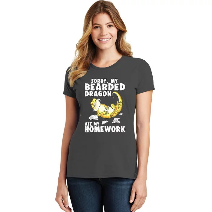 Bearded Dragon Funny Bearded Dragon Reptile Funny Lizard Gift Women's T-Shirt