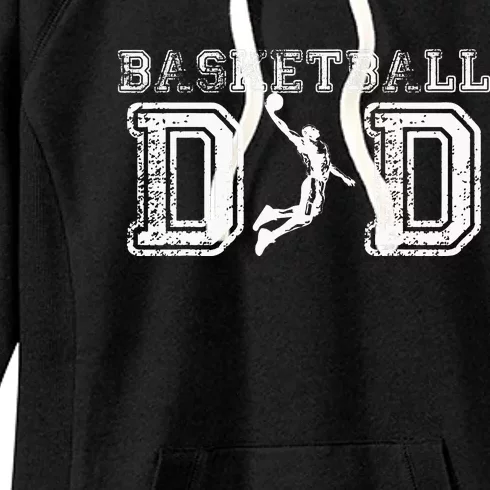 Basketball Dad Fathers Day Gift For Daddy Papa Father Women's Fleece Hoodie