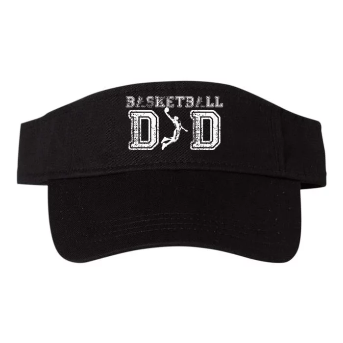 Basketball Dad Fathers Day Gift For Daddy Papa Father Valucap Bio-Washed Visor