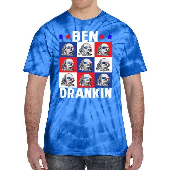 Ben Drankin Franklin Merica 4th Of July Patriotic Holiday Gift Tie-Dye T-Shirt