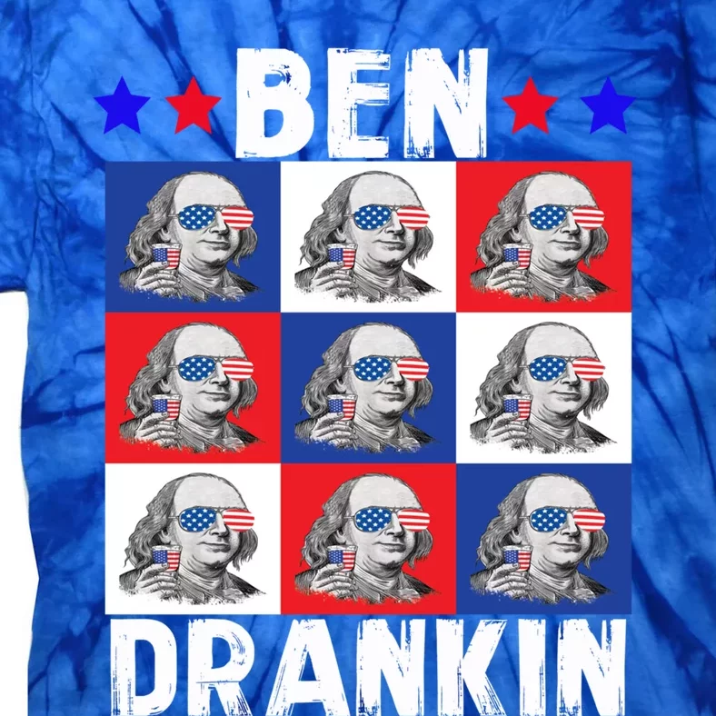 Ben Drankin Franklin Merica 4th Of July Patriotic Holiday Gift Tie-Dye T-Shirt