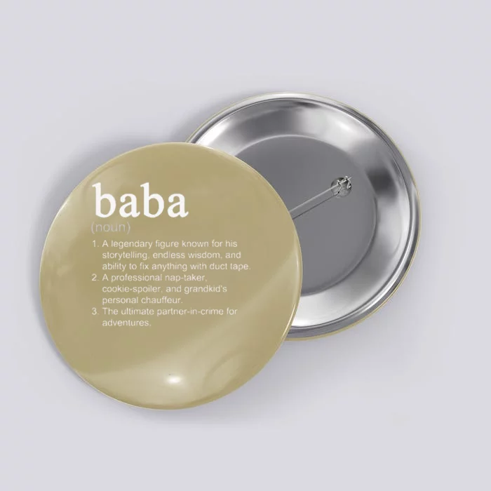 Baba Definition Funny Cool Button