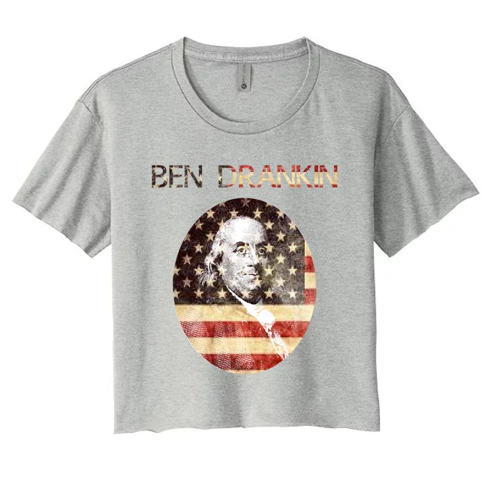 Ben Drankin Funny Gift For Weekend Ing Bbq Gift Women's Crop Top Tee