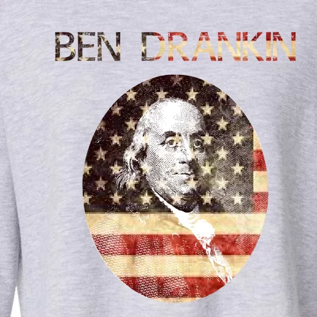 Ben Drankin Funny Gift For Weekend Ing Bbq Gift Cropped Pullover Crew