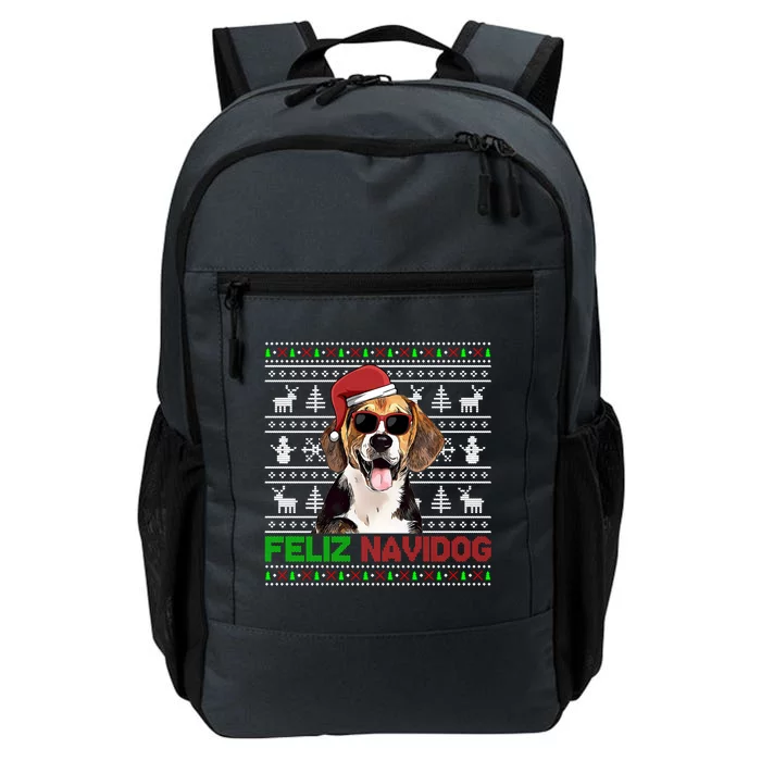 Beagle Dog Feliz Navidog Funny Christmas Gift Daily Commute Backpack