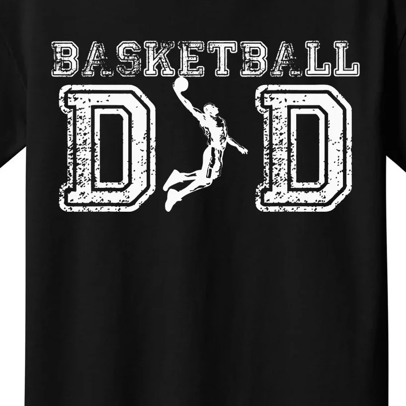 Basketball Dad Fathers Day Gift For Daddy Papa Father Kids T-Shirt