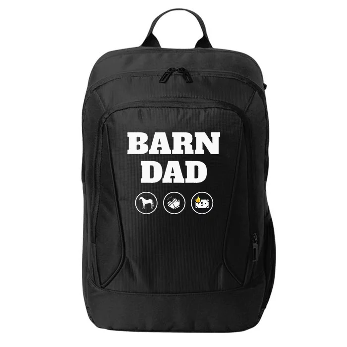 Barn Dad Funny Horse Dad City Backpack